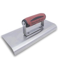 Marshalltown M192SS 10-inch Stainless Steel Cement Edger - Durasoft Handle, Red