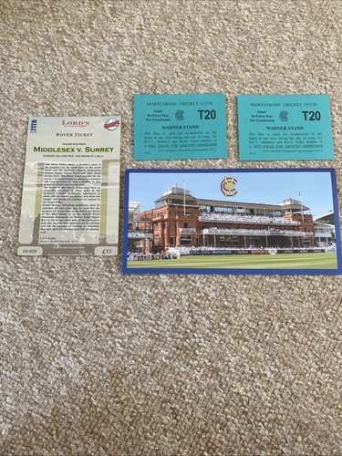 Ticket middlesex surrey - middlesex, 23rd