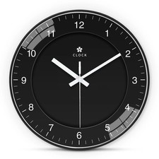 Simple Black Glass Wall Clock