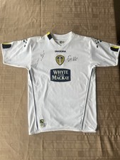2005/06 Admiral Leeds United Home Shirt Signed by Healy & Hulse + COA