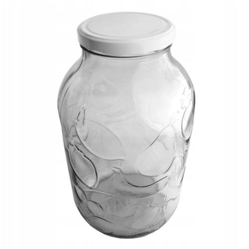 Glass jar with - jar, white