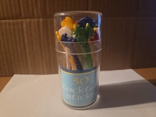 Vintage Multicoloured Novelty Cocktail Sticks Unused 