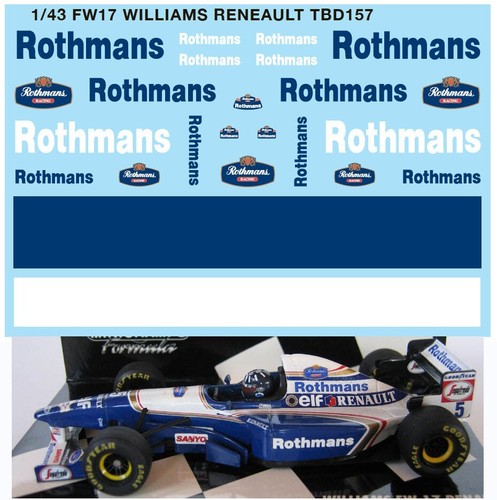 Decals for williams fw17 - 1/43,