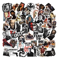 50pcs 007 James Bond Daniel Craig No Time to Die Actor Stickers Craft Decals DIY