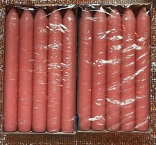 20 X Pink Bistro Candles 17cm Smokeless Non Drip New Old Stock