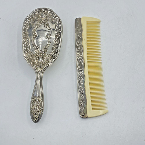 Silverplated dresser set art - dresser,