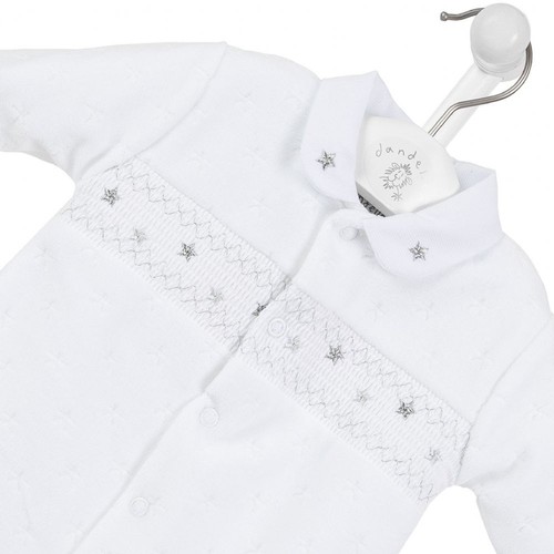 Baby boys white sleepsuit - baby,