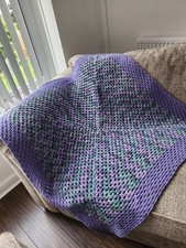 Handmade Crochet Blanket Granny Square Afghan Throw