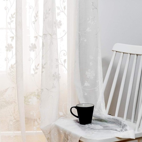 Floral embroidery sheer - embroidery,