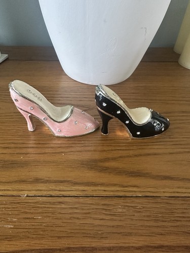 Enamel metal stiletto heel - metal,