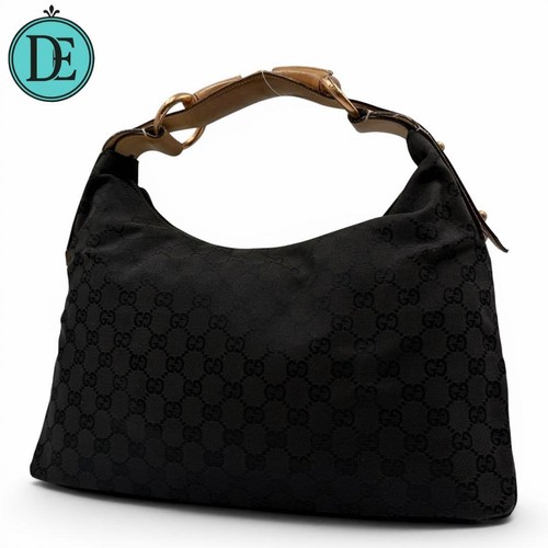 Gucci horsebit canvas black - horsebit,