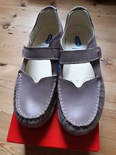 Wolky Yukon taupe leather moccasin Mary Jane supportive bar shoe UK6/39 VGC