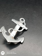 Silver Tone Anchor Brooch