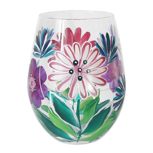 Stemless pink gin glass lynsey - stemless,