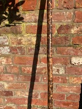 ANTIQUE EDWARDIAN VICTORIAN TIGER BAMBOO CURTAIN POLE 1.97 METERS LONG