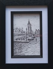 Kiera Rathbone - Typewriter Art - London Westminster Bridge & Big Ben