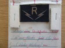 UK MOD Sealed pattern. 'R' and
