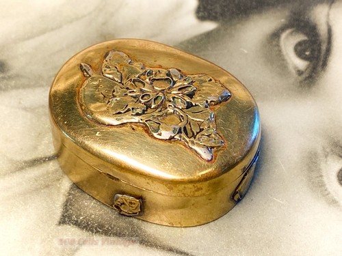 Antique japanese brass snuff - antique,