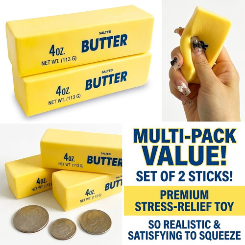 2pcs butter stick squishy - butter,