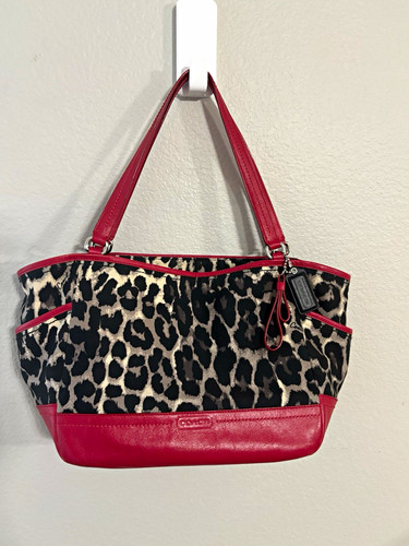 Coach ocelot print - carrie, tote