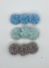 Hair Accessories - Pom-Pom Clips - Set of Three