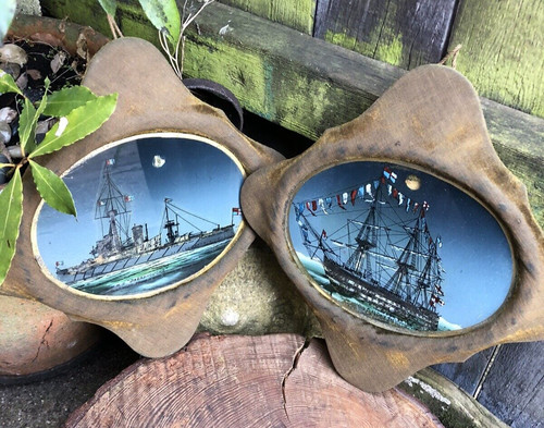 Glass picture antique - picture,