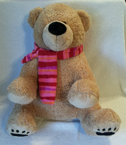 Dan dee brown teddy bear - bear, pink
