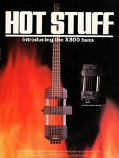 vtg 80s WESTONE X800 BASS GUITAR MAGAZINE PRINT AD Hot Stuff PINUP PAGE