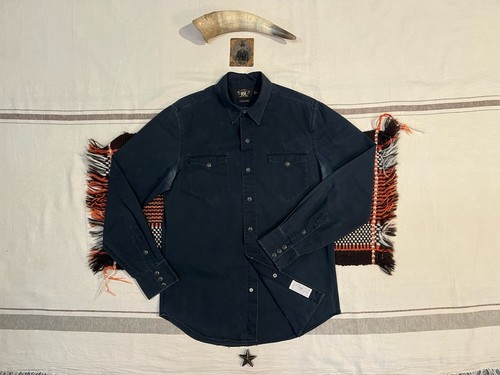 Rrl western shirt black - western,