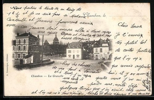 Old postcard chambon - old, chambon,