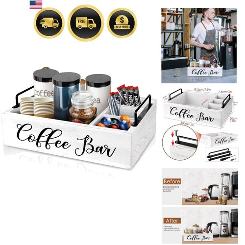 Rustic white coffee station - white,