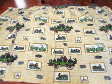RETRO LARGE VINTAGE SINGLE CURTAIN 1960s TRAINS