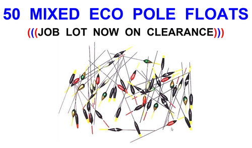 Assorted eco pole floats - 50,
