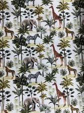Jungle animals print fabric 