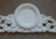 A large traditional noeclassical georgian style door window pediment frame 96cm