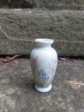 Vintage Miniature Water Iris Vase Flowers Floral 11cm High Cute Pretty Posy