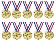 Olympic Gold Winners Medals Plastic Games Toy Prizes Gifts for Kids Children 
