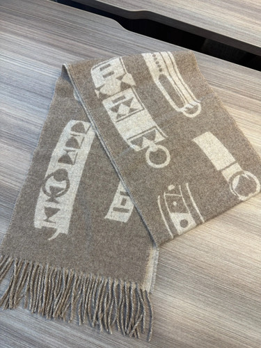 Hermès cashmere scarf - -, taupe