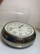 Silver Metal Large Wall Clock