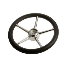 BOAT STEERING WHEEL BLACK &