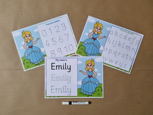 Princess tracing mat bundle - tracing,
