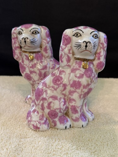 Pink and gold - pink, pair