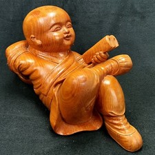Vintage Chinese Boxwood Buddha