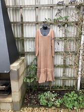Ladies Dress Zuza Bart Caramel Wool Jumper Dress Mohair Merino Size UK 14,16