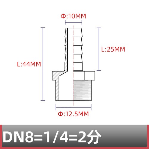 Npt m thread pipe - 1/8"-2“,