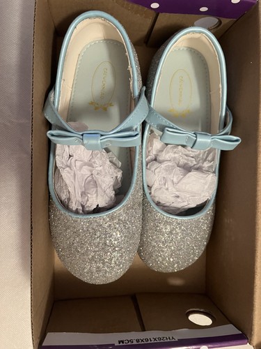 Girls silver glitter mary - girls,