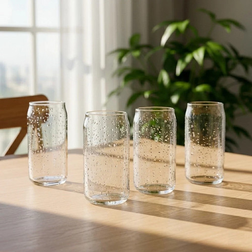 Set clear glass tall - 4,