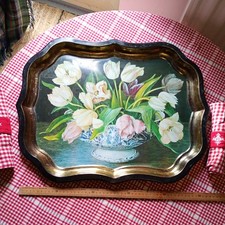 vintage serving Tray Floral