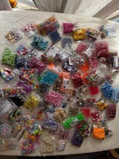 Huge Lot of Beads – Mixed Colors & Shapes – Acrylic / Plastic / Alphabet / Pearl
