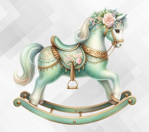 Rocking horse wall - vinyl, decal